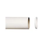 Tube d'expédition rond - 5 cm (diamètre) x 31 cm - blanc - Logistipack