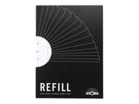 ATOMA - Recharge - A4 - 60 feuilles / 120 pages - blanc - petits carreaux
