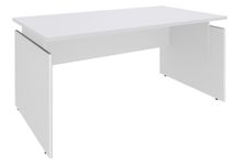 Bureau INEO JET UP Bureau Vallée - Réglable en hauteur - L140 x H74/78/82 x P80 cm - Pieds blanc - plateau blanc - Entretoise Blanc