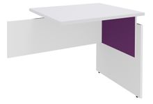 Retour direct pour Bureau INEO JET UP Bureau Vallée - Réglable en hauteur - L80 x H74/78/82 x P60 cm - Pieds Blanc/violine - plateau blanc perle