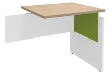 Retour direct pour Bureau INEO JET UP Bureau Vallée - Réglable en hauteur - L80 x H74/78/82 x P60 cm - Pieds Blanc/anis - plateau imitation chêne clair