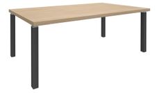 Bureau EXPRIM Manager - L200 x P100 x H72,5 cm - Plateau imitation chêne clair - Pieds carbone 