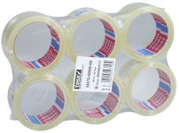Tesapack Basic - 6 Rubans adhésifs d'emballage - 50 mm x 66 m - transparent