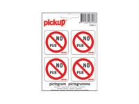 Pickup - Pictogramme - No pub - 4 autocollants 100 x 100 mm