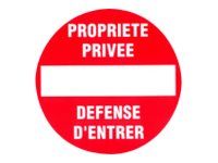 Pickup - Plaque de signalisation ronde - 180 mm (diamêtre) - défense d'entrer