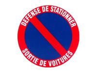 Pickup - Pictogramme rond - Défense de stationner / sortie de voitures - 180 mm