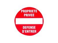 Pickup - Plaque de signalisation ronde - 300 mm (diamètre) - entrée interdite