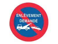 Pickup - Pictogramme rond - Pas de parking-Enlèvement demandé - 300 mm