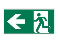 Pickup - Panneau d'évacuation - 300 x 150 mm - sortie d'urgence à gauche
