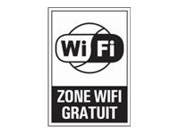Pickup - Plaque de signalisation - 230 x 330 mm - zone Wi-Fi gratuite