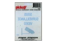 Pickup - Pictogramme inversé - Sous vidéo surveillance - 100 x 100 mm
