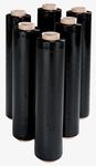 6 bobines Film étirable noir opaque - 17 microns - 45 cm x 300 m