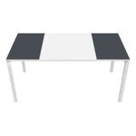 Bureau droit EASYDESK - L160 x P80 cm  - Blanc/anthracite