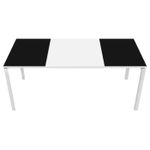 Bureau droit EASYDESK - L180 x P80 cm  - Blanc/noir