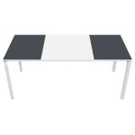 Bureau droit EASYDESK - L180 x P80 cm  - Blanc/anthracite