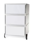 Caisson de bureau mobile EASYBOX - 3 tiroirs - Blanc