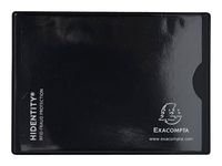 Exacompta Hidentity - Etui de protection de carte d'identité - PVC - noir