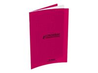 Conquérant Classique - Cahier polypro 17 x 22 cm - 96 pages - grands carreaux (Seyes) - rose