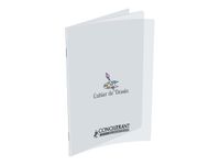 Conquérant Classique - Cahier de dessin polypro 24 x 32 cm - 48 pages blanches - transparent