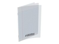 Conquérant Classique - Cahier polypro 17 x 22 cm - 96 pages - grands carreaux (Seyes) - transparent