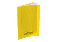 Conquérant Classique - Cahier polypro 17 x 22 cm - 96 pages - grands carreaux (Seyes) - jaune