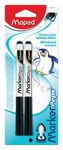 Maped Marker'Peps - Pack de 2 marqueurs effaçables - pointe fine - noir