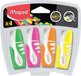 Maped Fluo Peps Pocket - Pack de 4 surligneurs - couleurs assorties