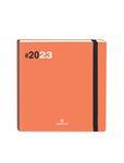 Agenda Flex - 1 semaine sur 2 pages - 16 x 16 cm - corail - Oberthur