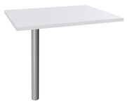 Extension IDRA/DUAL sur pied tube - 80 x 60 cm - Pied alu - plateau Blanc perle