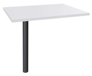 Extension IDRA/DUAL sur pied tube - 80 x 60 cm - Pied anthracite - plateau Blanc perle