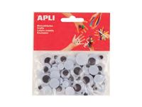 Apli - 100 Adhésifs décoratifs - modèles "yeux" - noir ovale