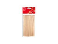 Apli - Pics en bois naturel - 50 batônnets pointus de 20 cm x 3 mm
