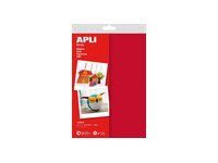 APLI kids - 10 feuilles feutrines - A4 (21 x 29,7 cm) - 10 feuilles - rouge 