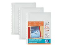 Oxford - 10 Pochettes perforées à velcro - extensibles - A4 - pour 130 feuilles