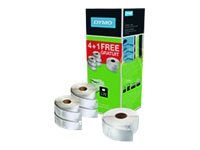 DYMO LabelWriter PROMO PACK 4 + 1 rolls - étiquettes thermiques - 5 rouleau(x)