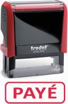 Trodat Xprint - Tampon formule "Payé" - rouge