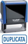 Trodat Xprint - Tampon formule "Duplicata" - bleu