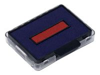 Trodat - 3 Encriers bicolores 6/50/2 recharges pour tampon 5430/5431/5435 - bleu/rouge