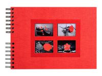 Exacompta Passion - Album photo à spirale 32 x 22 cm - rouge
