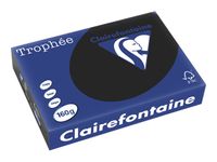 Clairefontaine Trophée - Papier couleur - A4 (210 x 297 mm) - 160 g/m² - Ramette de 250 feuilles - noir