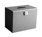 Pierre Henry - Classeur ménager en métal (valisette) avec 5 dossiers suspendus - aluminium