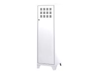 Casier de bureau avec pieds - 133 x 40 x 40 cm - blanc