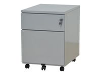 Caisson mobile - 2 tiroirs - gris - 56,7 x 54,1 x 41,8 cm