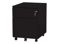 Caisson mobile - 2 tiroirs - noir - 56,7 x 54,1 x 41,8 cm