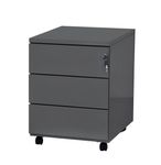 Caisson mobile - 3 tiroirs - anthracite - 56,7 x 54,1 x 41,8 cm