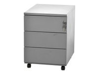 Caisson mobile - 3 tiroirs - aluminium - 56,7 x 54,1 x 41,8 cm