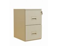 Classeur 2 tiroirs pour dossiers suspendus - 68 x 42 x 54 cm - beige