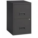 Classeur 2 tiroirs pour dossiers suspendus - 68 x 42 x 54 cm - anthracite
