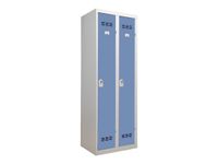 Vestiaire Industrie Propre - 2 portes - 180 x 60 x 50 cm - gris/bleu