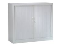 Armoire mi-haute monobloc à rideaux GENERIC - 100 x 120 x 43 cm - gris